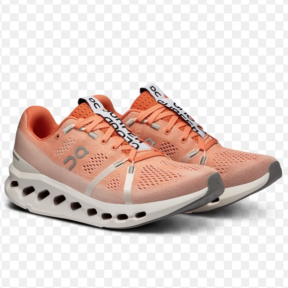 On Running Shoes - On Cloud Cloudsurfer Orange Athletic Road Running Shoes Women's Size 10